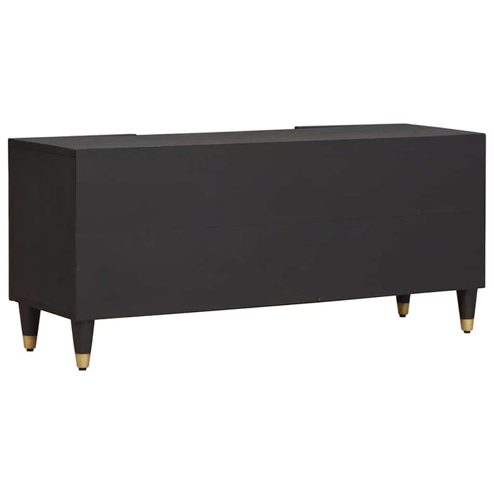 Cabinet TV cu raft Negru 105 x 33 x 46 cm Lemn de mango solid - WALTI WALTI