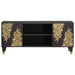 Cabinet TV cu raft Negru 105 x 33 x 46 cm Lemn de mango solid - WALTI WALTI