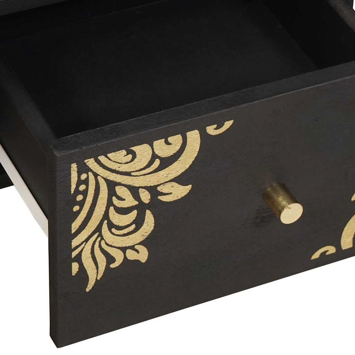 Cabinet TV cu sertar Negru 70 x 33 x 46 cm Lemn de mango solid - WALTI WALTI