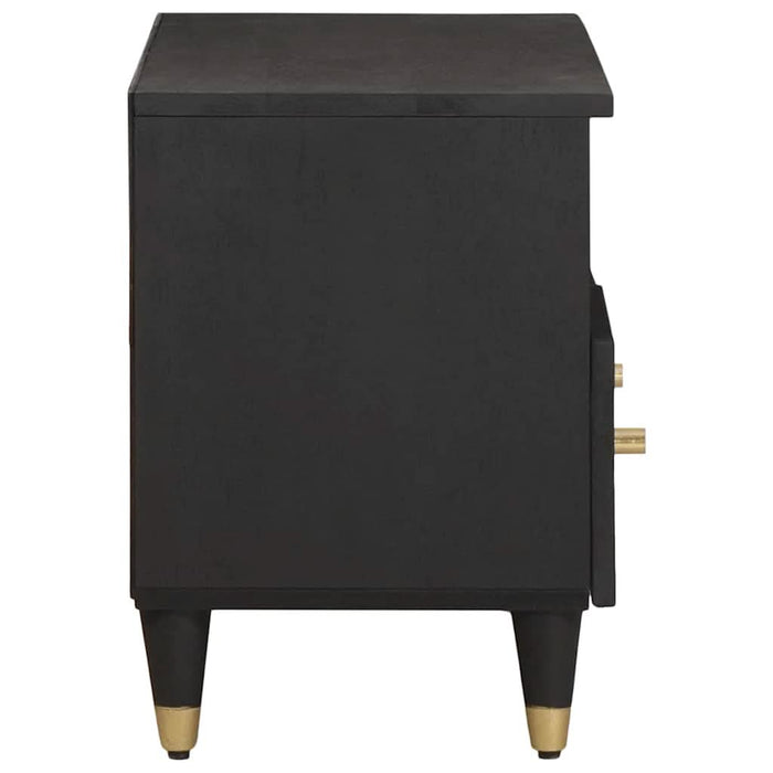 Cabinet TV cu sertar Negru 70 x 33 x 46 cm Lemn de mango solid - WALTI WALTI