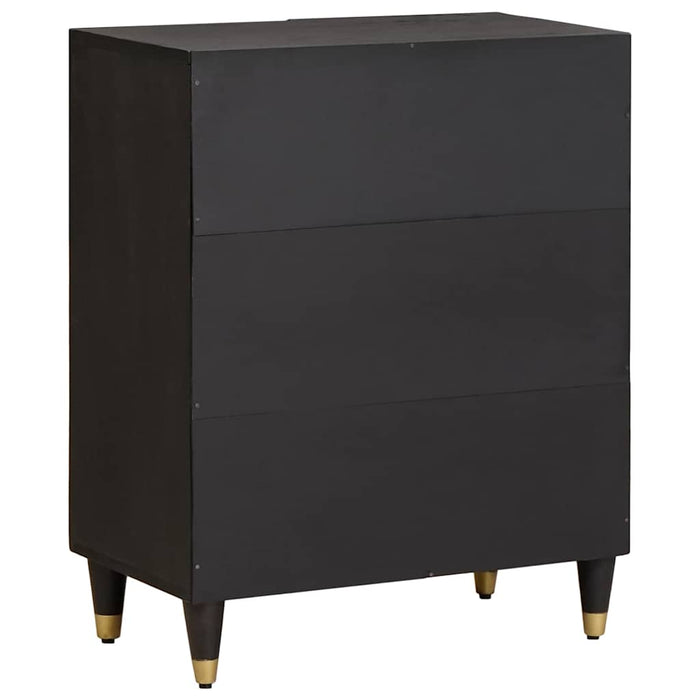 Bufet Negru 60 x 33 x 75 cm Lemn de mango solid - WALTI WALTI