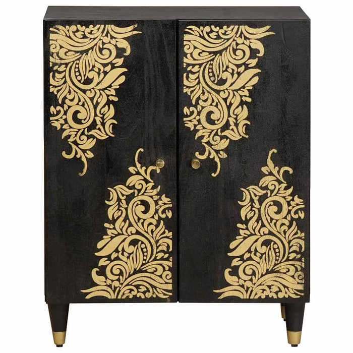 Bufet Negru 60 x 33 x 75 cm Lemn de mango solid - WALTI WALTI
