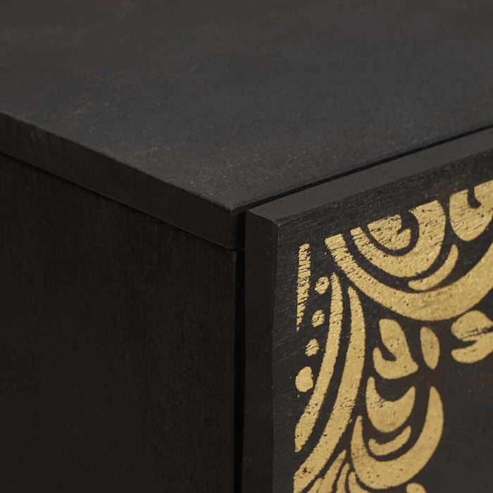 Bufet Negru 60 x 33 x 75 cm Lemn de mango solid - WALTI WALTI