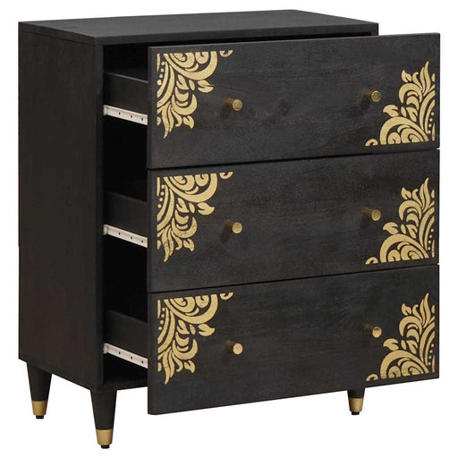 Bufet Negru 60 x 33 x 75 cm Lemn de mango solid - WALTI WALTI