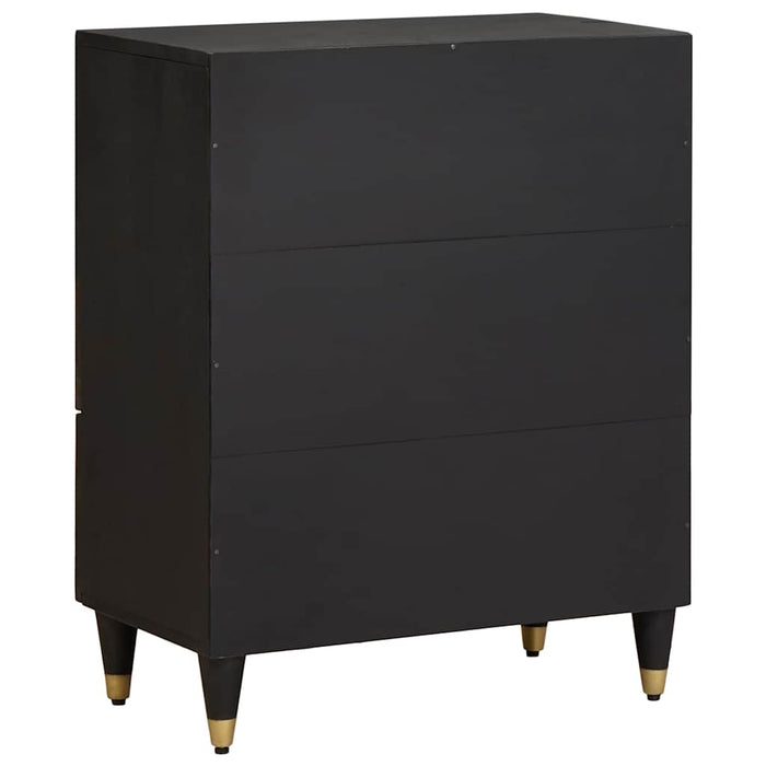 Bufet Negru 60 x 33 x 75 cm Lemn de mango solid - WALTI WALTI