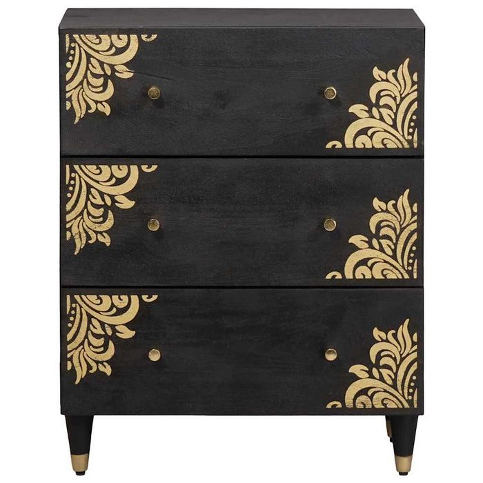 Bufet Negru 60 x 33 x 75 cm Lemn de mango solid - WALTI WALTI