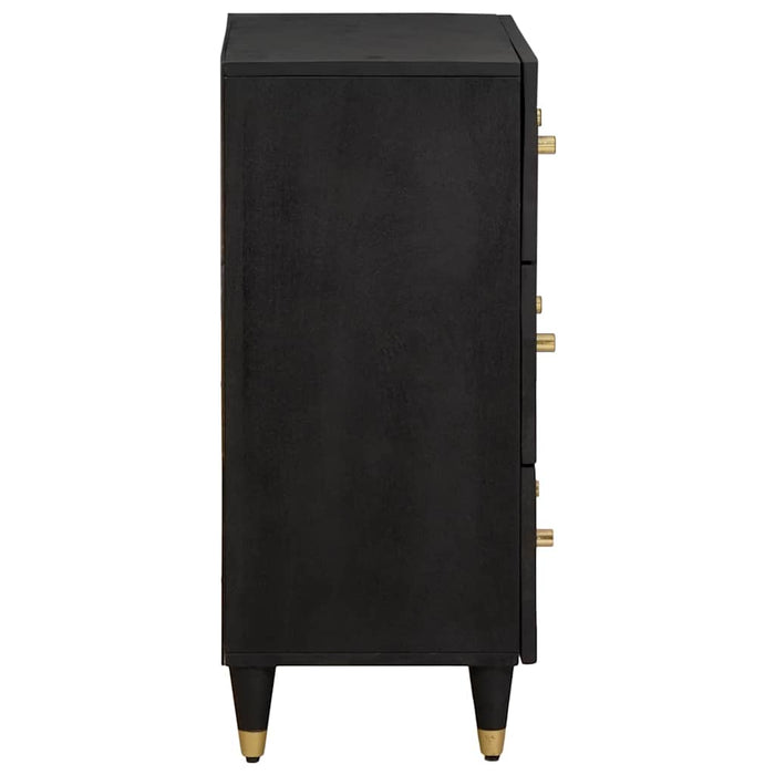 Bufet Negru 60 x 33 x 75 cm Lemn de mango solid - WALTI WALTI