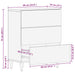 Bufet Negru 60 x 33 x 75 cm Lemn de mango solid - WALTI WALTI