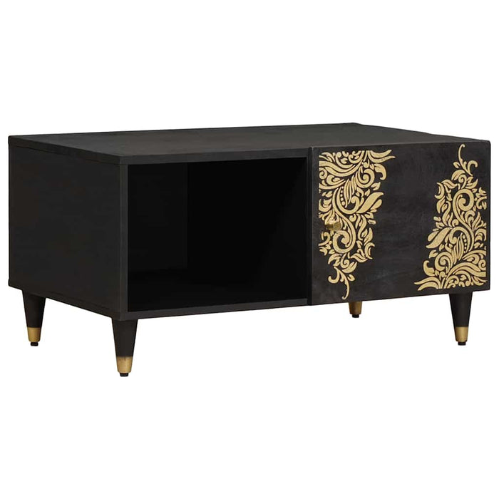 Masă de cafea Negru 80 x 50 x 40 cm Lemn de mango solid - WALTI WALTI