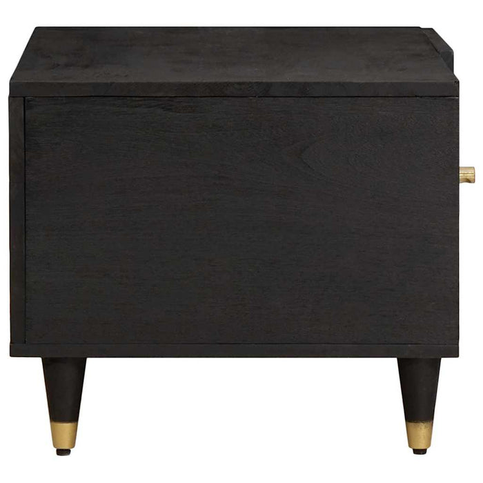 Masă de cafea Negru 80 x 50 x 40 cm Lemn de mango solid - WALTI WALTI