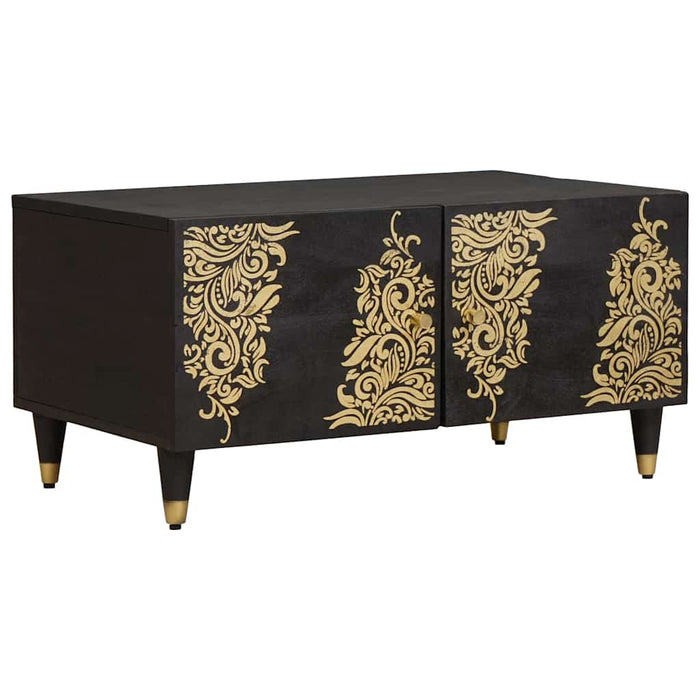 Masă de cafea Negru 80 x 50 x 40 cm Lemn de mango solid - WALTI WALTI