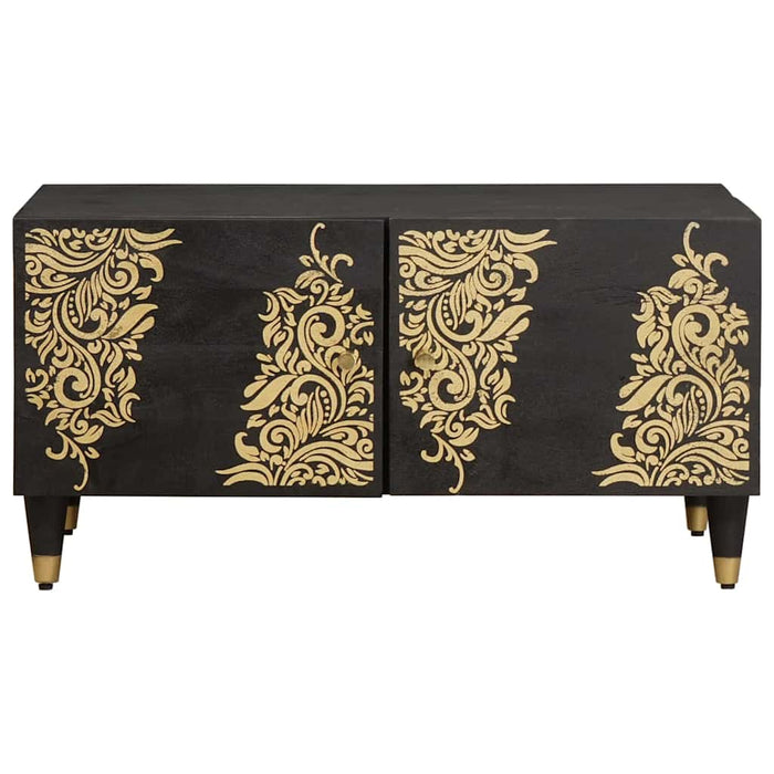 Masă de cafea Negru 80 x 50 x 40 cm Lemn de mango solid - WALTI WALTI