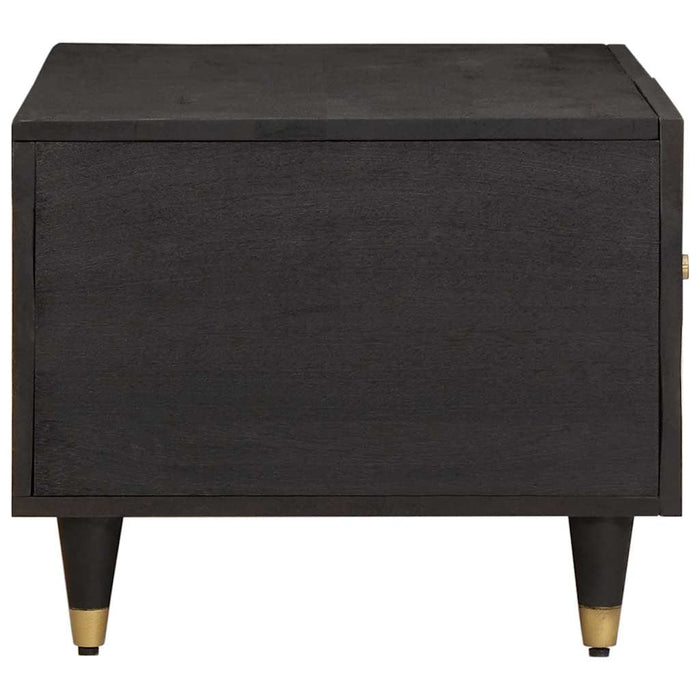 Masă de cafea Negru 80 x 50 x 40 cm Lemn de mango solid - WALTI WALTI