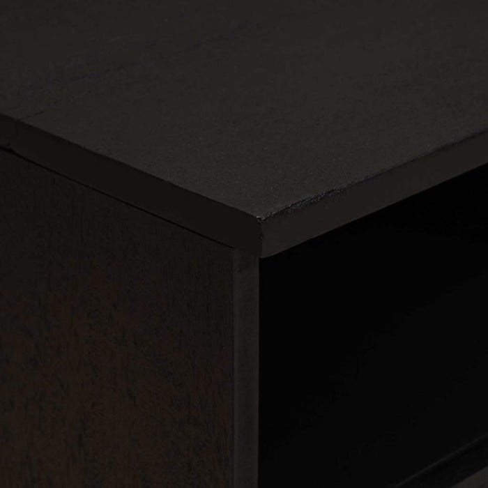Dulap de noapte 2 pcs Negru 40 x 33 x 46 cm Lemn de mango solid - WALTI WALTI