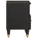 Dulap de noapte 2 pcs Negru 40 x 33 x 46 cm Lemn de mango solid - WALTI WALTI