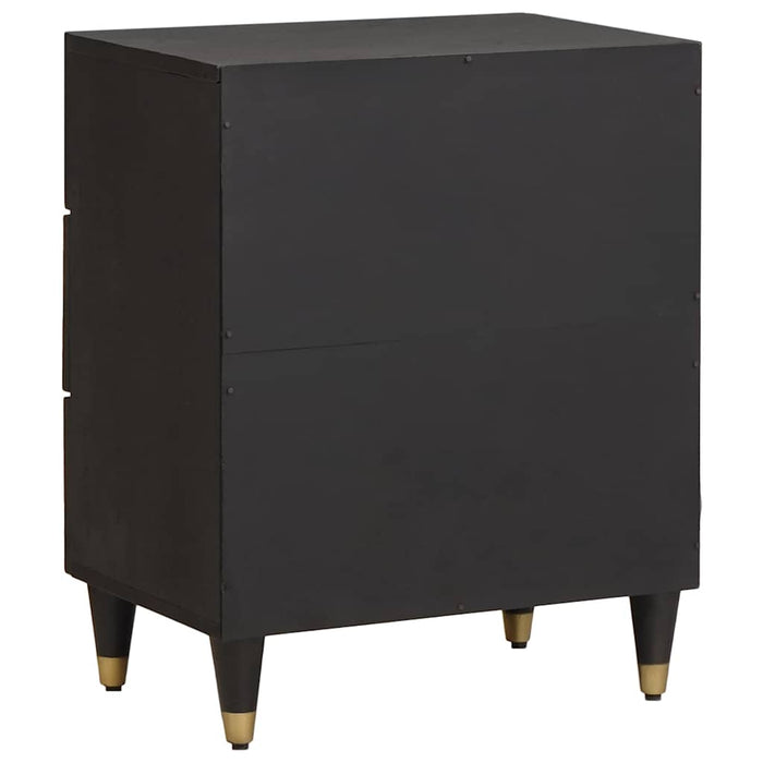 Dulap de noapte Negru 50 x 33 x 62 cm Lemn de mango solid - WALTI WALTI