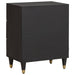Dulap de noapte Negru 50 x 33 x 62 cm Lemn de mango solid - WALTI WALTI