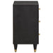 Dulap de noapte Negru 50 x 33 x 62 cm Lemn de mango solid - WALTI WALTI