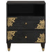 Dulap de noapte Negru 50 x 33 x 62 cm Lemn de mango solid - WALTI WALTI