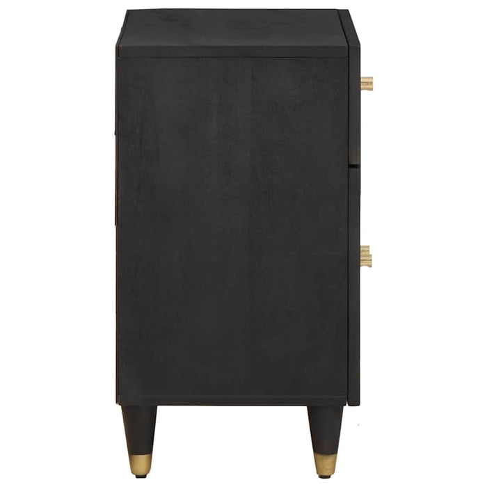 Noptieră cu ușă Negru 50 x 33 x 60 cm Lemn de mango solid - WALTI WALTI