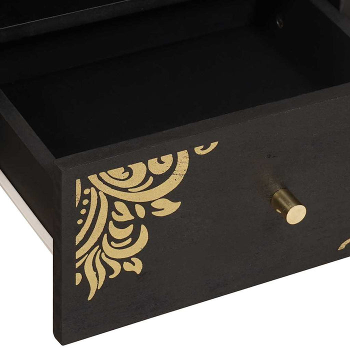 Masă de cafea Negru 80 x 54 x 40 cm Lemn de mango solid - WALTI WALTI