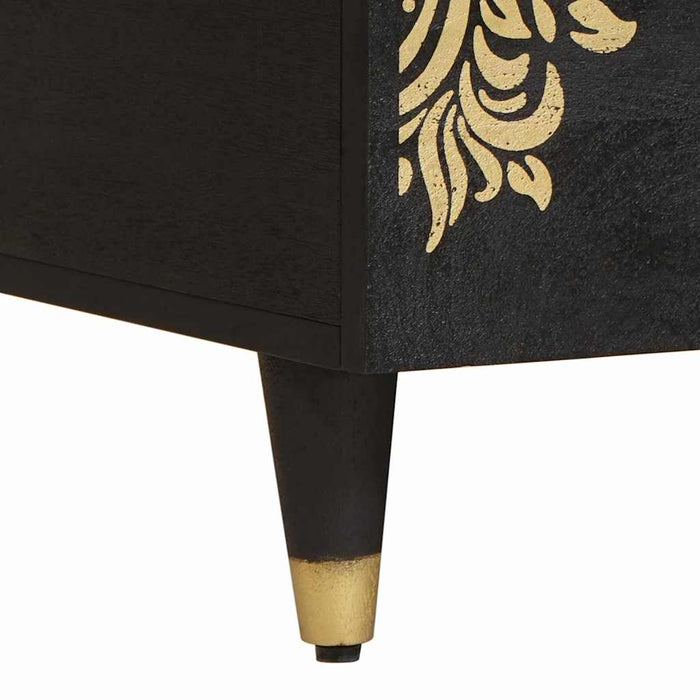 Masă de cafea Negru 80 x 54 x 40 cm Lemn de mango solid - WALTI WALTI