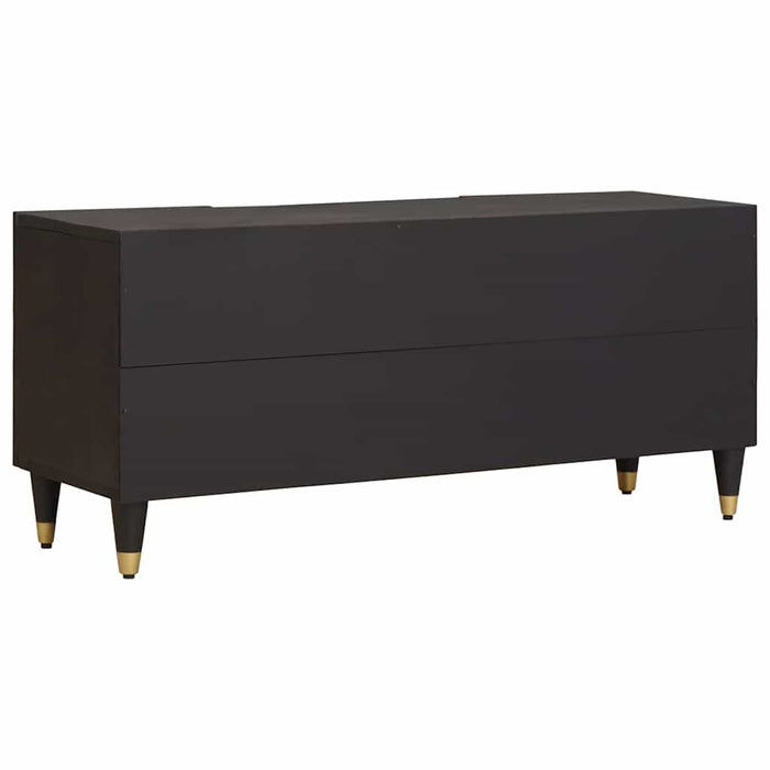 Cabinet TV cu sertar Negru 105 x 33 x 46 cm Lemn de mango solid - WALTI WALTI