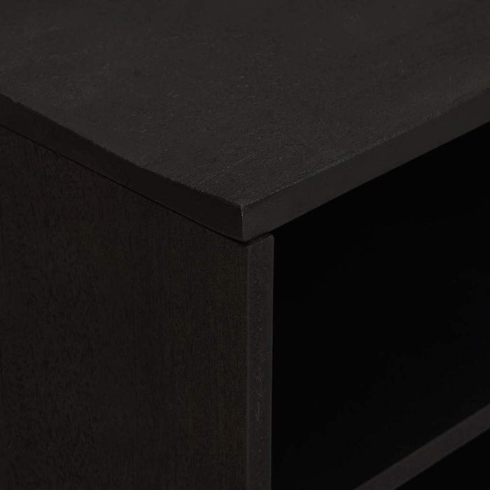 Cabinet TV cu raft Negru 80 x 33 x 46 cm Lemn de mango solid - WALTI WALTI