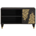Cabinet TV cu raft Negru 80 x 33 x 46 cm Lemn de mango solid - WALTI WALTI