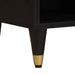 Cabinet TV cu sertar Negru 100 x 33 x 46 cm Lemn de mango solid - WALTI WALTI