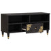 Cabinet TV cu sertar Negru 100 x 33 x 46 cm Lemn de mango solid - WALTI WALTI