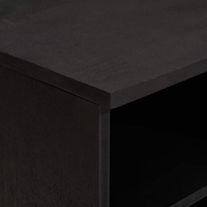 Cabinet TV cu sertar Negru 80 x 33 x 46 cm Lemn de mango solid - WALTI WALTI