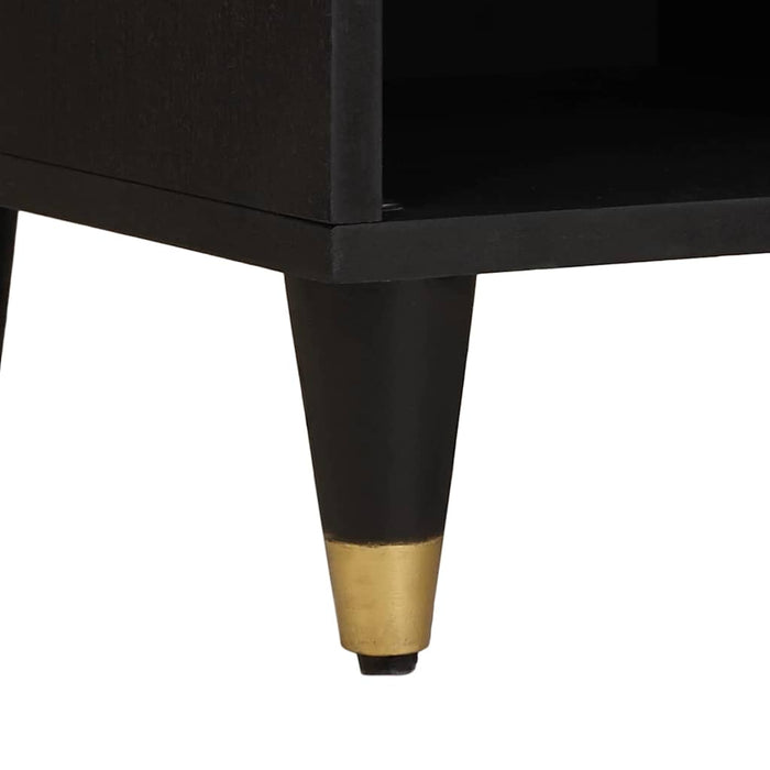 Cabinet TV cu sertar Negru 80 x 33 x 46 cm Lemn de mango solid - WALTI WALTI
