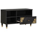 Cabinet TV cu sertar Negru 80 x 33 x 46 cm Lemn de mango solid - WALTI WALTI