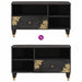 Cabinet TV cu sertar Negru 80 x 33 x 46 cm Lemn de mango solid - WALTI WALTI