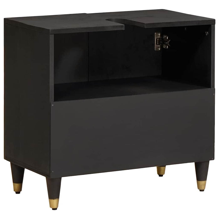 Dulap de chiuvetă Negru 62 x 33 x 58 cm Lemn de mango solid - WALTI WALTI