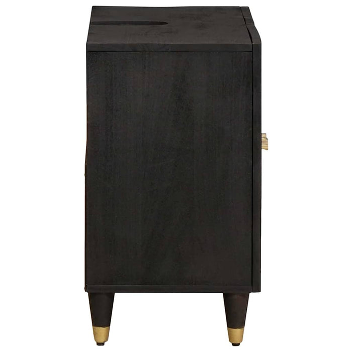 Dulap de chiuvetă Negru 62 x 33 x 58 cm Lemn de mango solid - WALTI WALTI