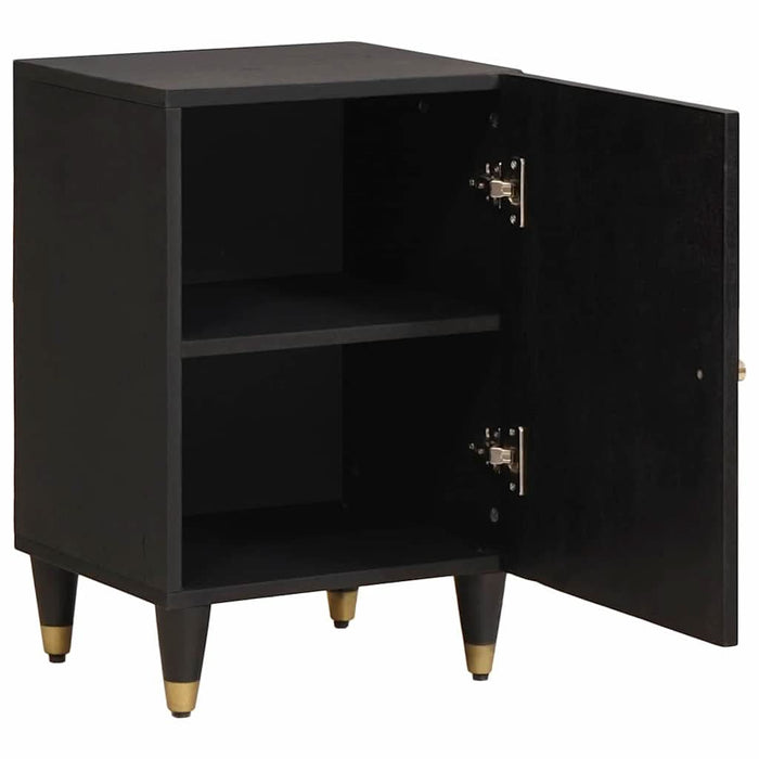 Dulap de Baie cu ușă Negru 38 x 33 x 58 cm Lemn de mango solid - WALTI WALTI