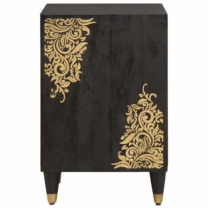Dulap de Baie cu ușă Negru 38 x 33 x 58 cm Lemn de mango solid - WALTI WALTI