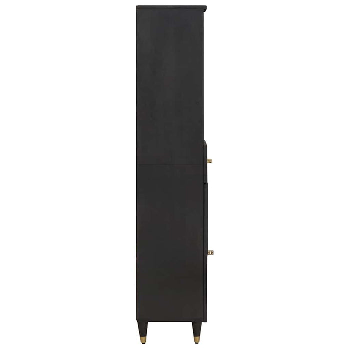 Bufet cu sertar Negru 38 x 33 x 160 cm Lemn de mango solid - WALTI WALTI