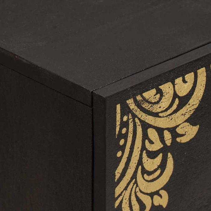 Bufet cu sertar Negru 40 x 33 x 75 cm Lemn de mango solid - WALTI WALTI