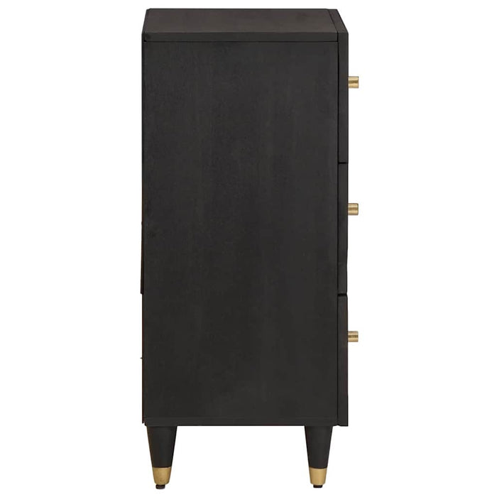 Bufet cu sertar Negru 40 x 33 x 75 cm Lemn de mango solid - WALTI WALTI