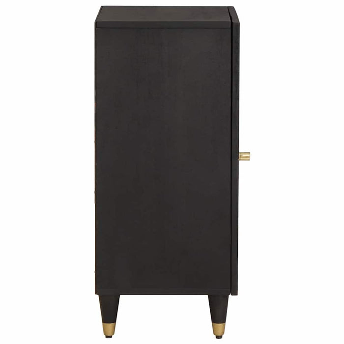 Bufet cu raft cu ușă Negru 40 x 33 x 75 cm Lemn de mango solid - WALTI WALTI
