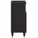 Bufet cu raft cu ușă Negru 60 x 33 x 75 cm Lemn de mango solid - WALTI WALTI