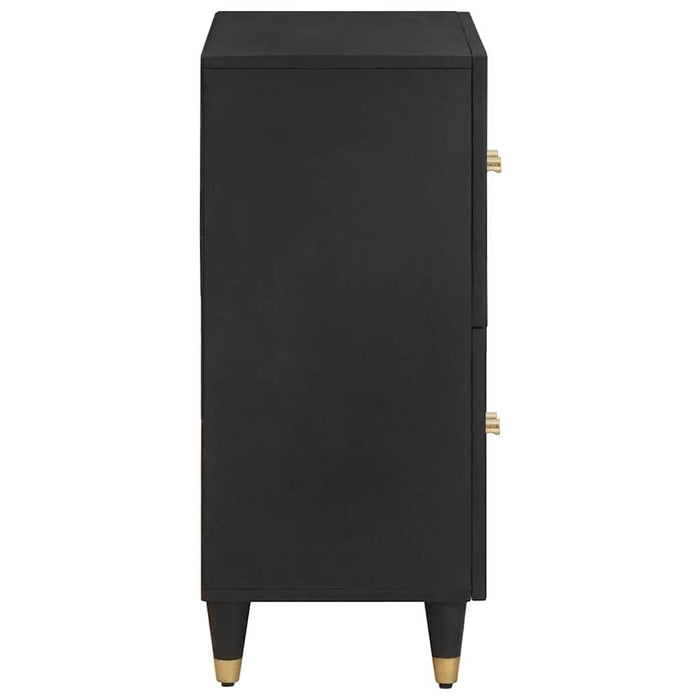 Bufet cu raft cu ușă Negru 60 x 33 x 75 cm Lemn de mango solid - WALTI WALTI