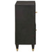 Bufet cu raft cu ușă Negru 80 x 33 x 75 cm Lemn de mango solid - WALTI WALTI