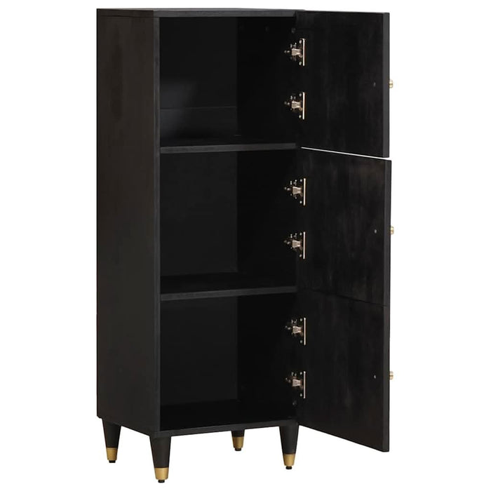 Bufet cu raft cu ușă Negru 40 x 33 x 110 cm Lemn de mango solid - WALTI WALTI