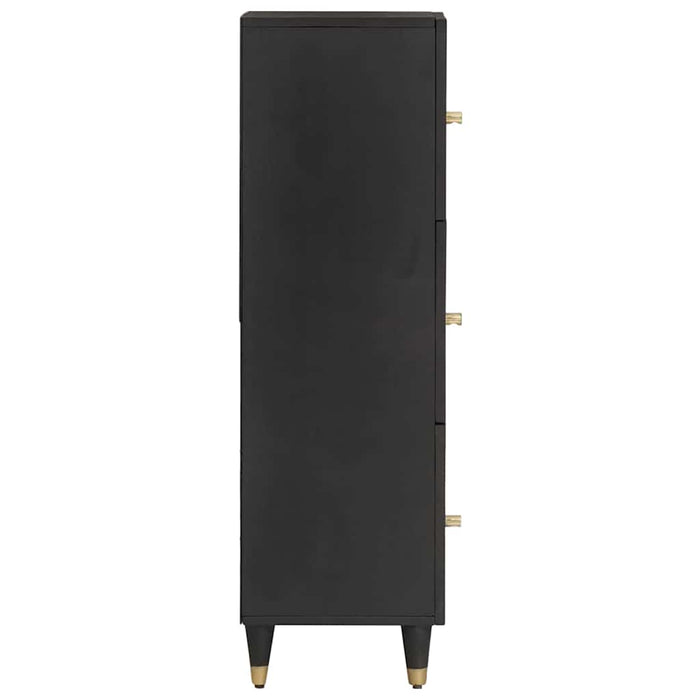 Bufet cu raft cu ușă Negru 40 x 33 x 110 cm Lemn de mango solid - WALTI WALTI