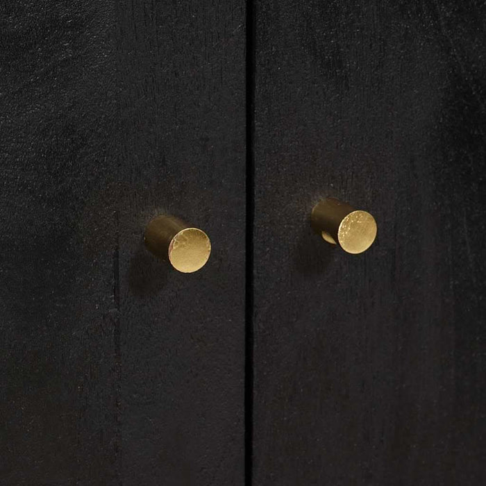 Bufet cu sertar Negru 60 x 33 x 100 cm Lemn de mango solid - WALTI WALTI