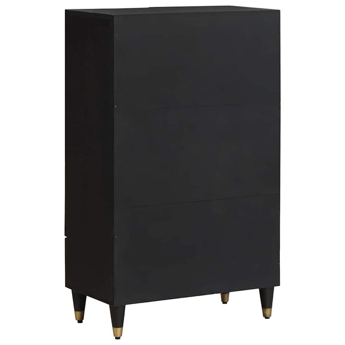 Bufet cu sertar Negru 60 x 33 x 100 cm Lemn de mango solid - WALTI WALTI